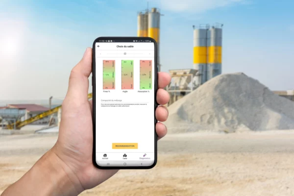 Quad App digital service to analyse new supply sources near your manufacturing site and identify the corresponding admixture solution depending on the required performances.